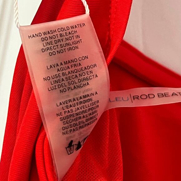 Bleu by Rod Beattie Lined Shirred Kore Halter Tankini Swimsuit Red Size 6 NWT - Picture 12 of 14